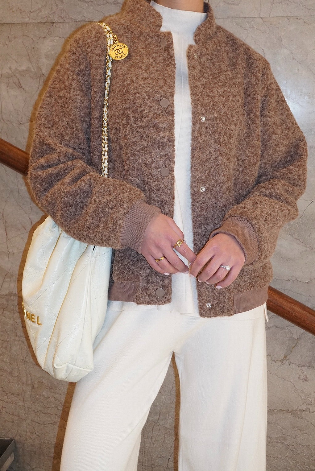 Mocha Teddy Bomber Jacket