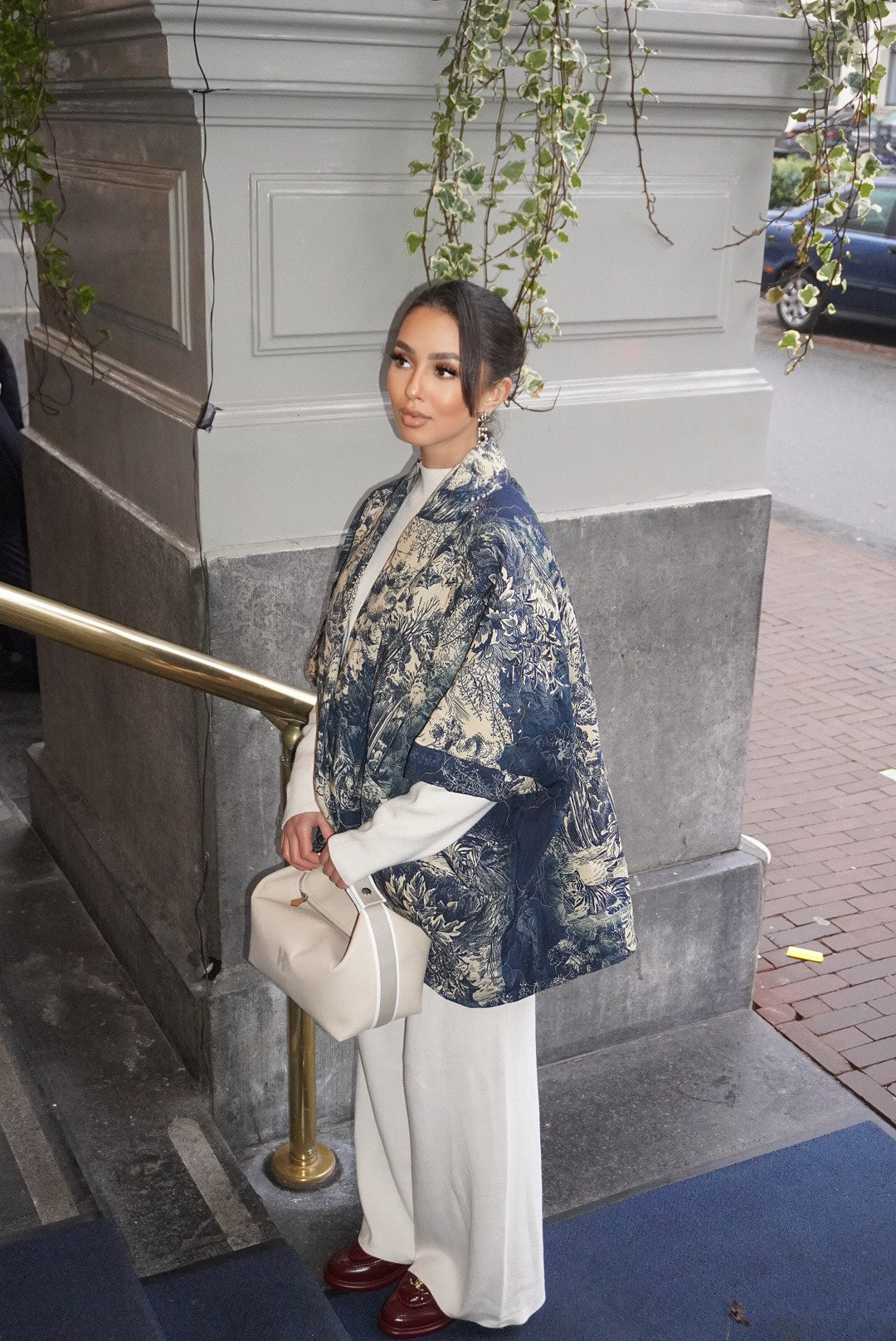 Blue Jacquard Kimono