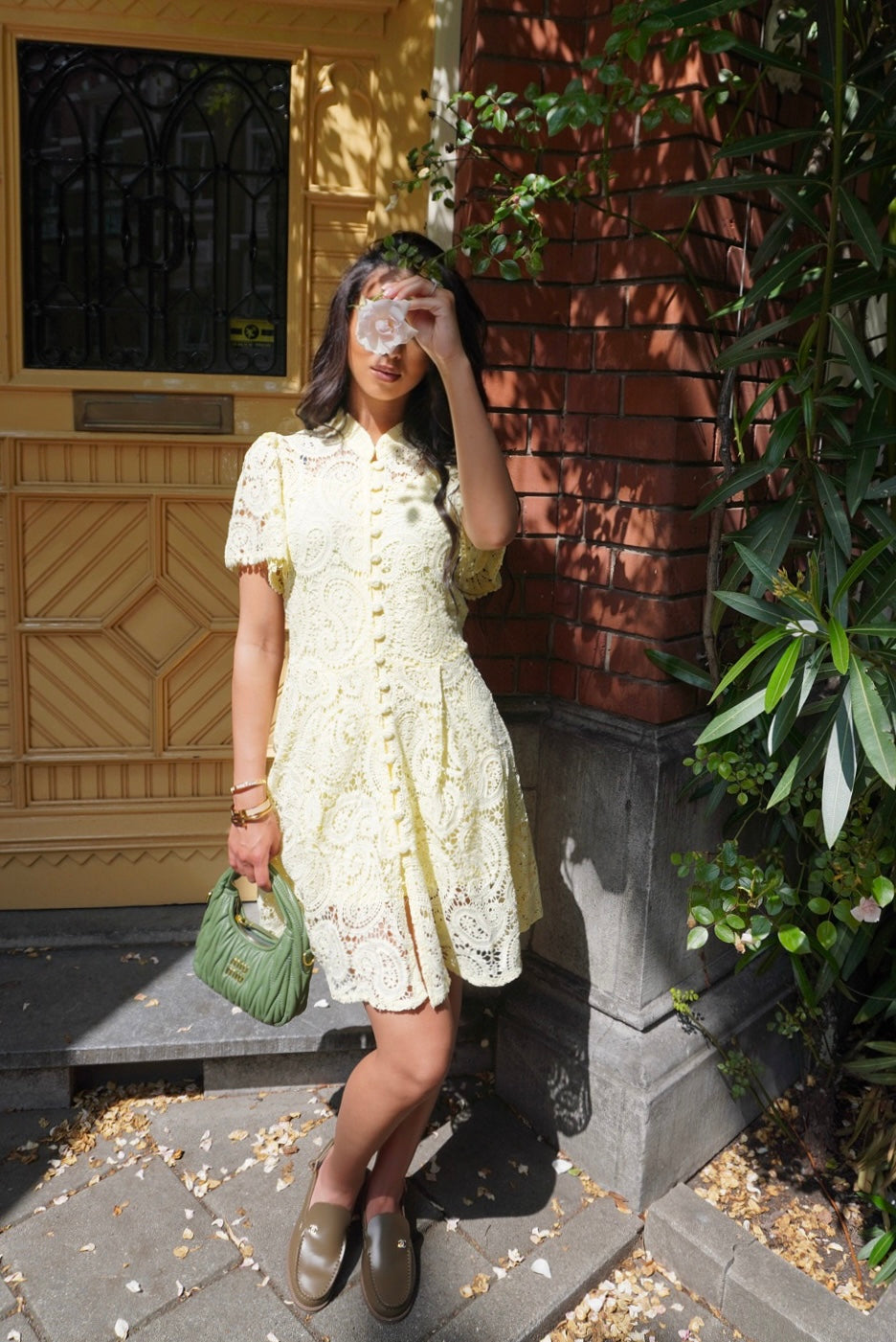 Lemon Lace Dress