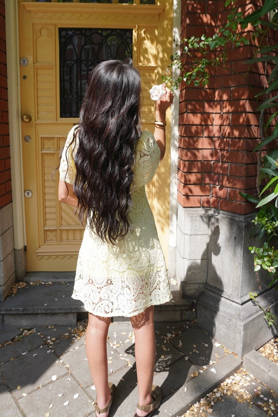 Lemon Lace Dress