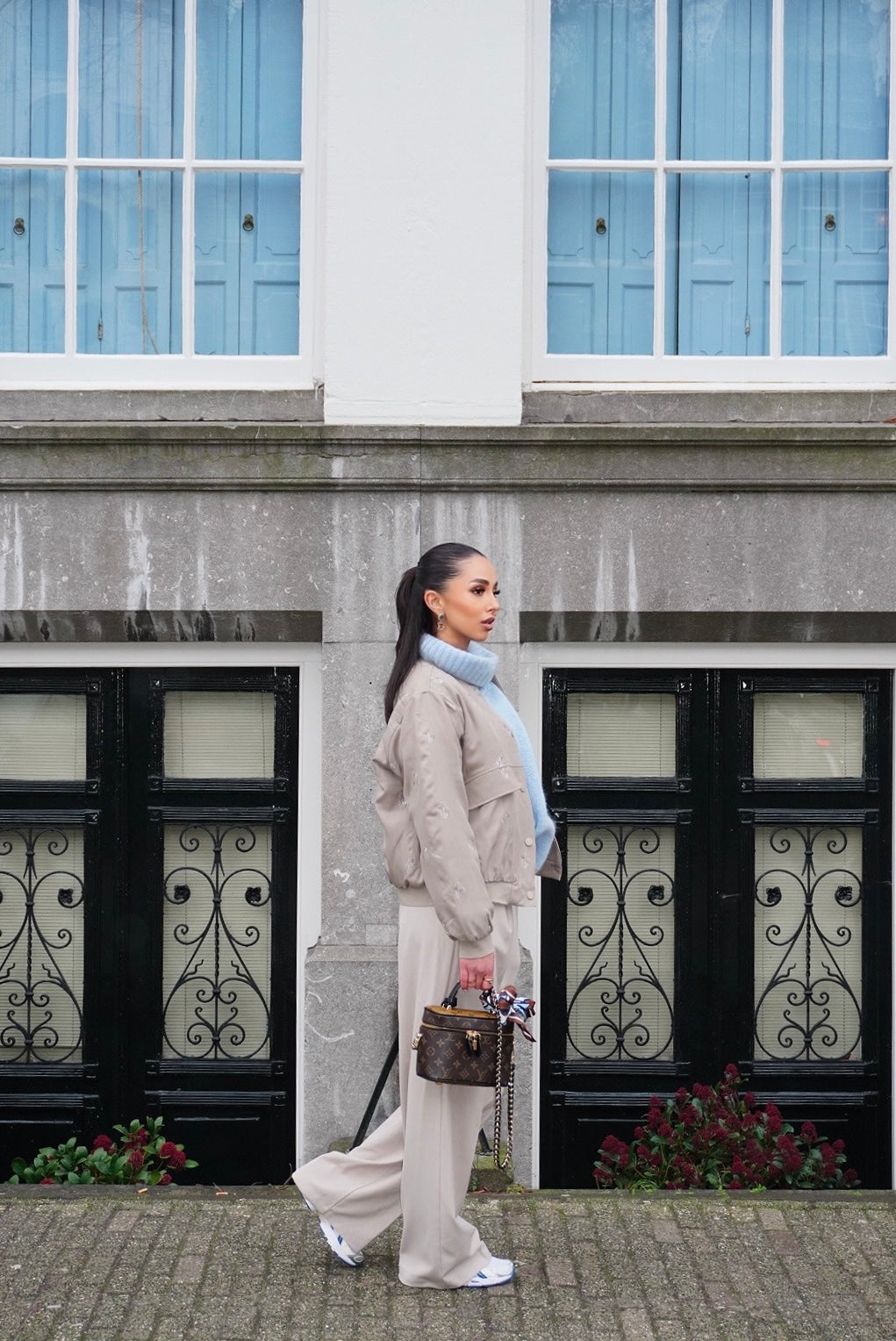 Sand Printed Bomber Jacket